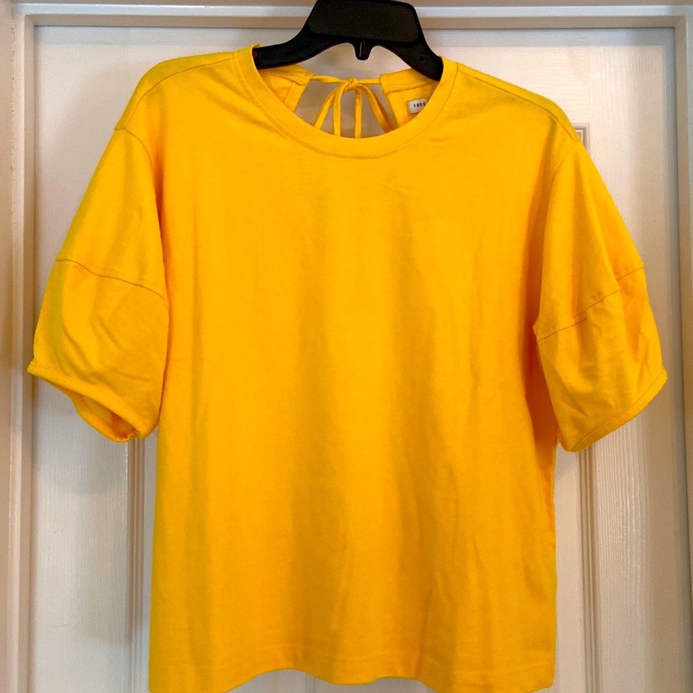 Tie Back Top w/Balloon Sleeves